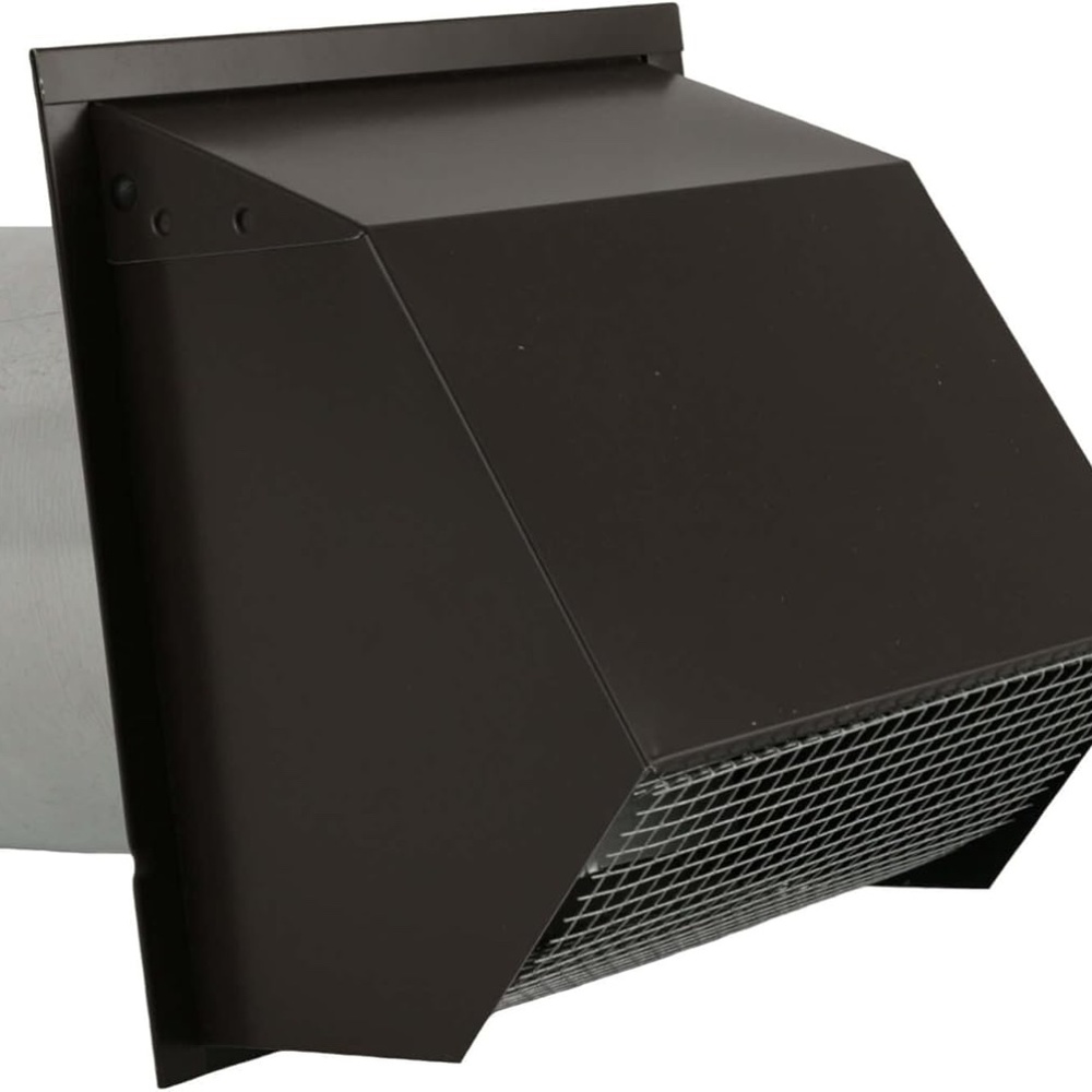 RDP Brown Hooded Wall Vent w/Screen and Damper (8 inch duct) NWOT